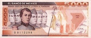 5000 پزو مکزیک