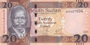 20 پوند سودان جنوبی (چاپ 2017)