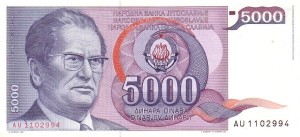 5000 دینار یوگسلاوی