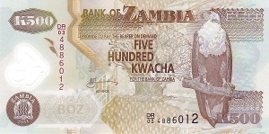 500 کواچا زامبیا (پلیمری- چاپ2011-تنها امضای متفاوت این سری )