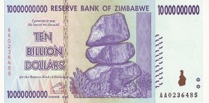 10 میلیارد دلار زیمباوه 