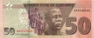 50 دلار زیمباوه